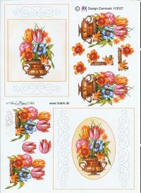Billede: sy-ark nr. 37, blomster i opsats, hmdesign, tilbud