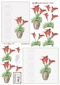 Billede: blomster i vase, sy-ark hmdesign, førpris kr. 6,- nupris