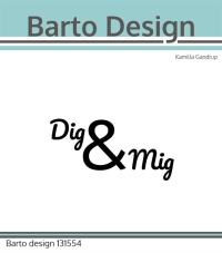 Billede: Barto Design Clearstamp Dig & Mig, 6,3x3cm