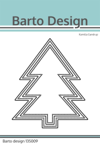 Billede: skæreskabelon 2 juletræer med stitch, Barto Design Dies 