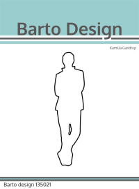 Billede: skæreskabelon dreng i silhuet, Barto Design Dies 