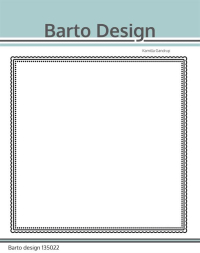Billede: skæreskabelon 2 baggrundsrammer, 1 med scallopkant og 1 med dotskant, Barto Design Dies 