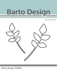 Billede: skæreskabelon 2 størrelser bladgrene, Barto Design Dies 