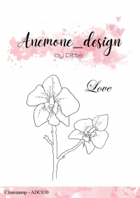 Billede: Anemone_design Clearstamp, Flowers - Love, ADC030, A7, førpris kr. 48,- nupris