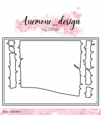 Billede: skæreskabelon træer og landskab, Anemone_design Dies ADD604
14,6x10,3cm, førpris kr. 116,- nupris