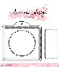 Billede: skæreskabelon fotoramme med stitch, Anemone_design Dies