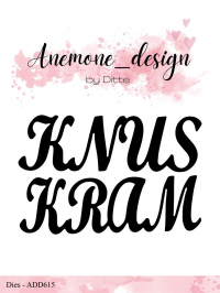 Billede: skæreskabelon KNUS, KRAM Anemone_design Dies