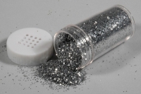 Billede: sølv glimmer i strødåse, ca. 20 gram