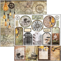 Billede: Ciao Bella Scrapbooking Sheets CBSS116, 1 dobbeltsidet ark, Modern Times, 30,5x30,5cm