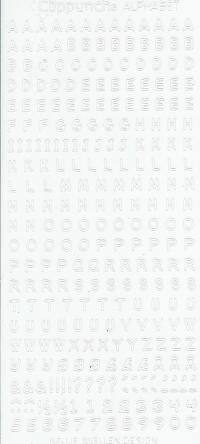 Billede: clippunch alfabet hvid stickers