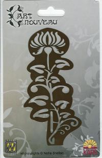 Billede: art nouveau  2151 blomst nr. 1, metalskabelon