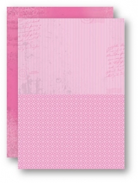 Billede: 1 ark dobbeltsidet basispapir NEVA009, Pink-Strips, nellie snellen