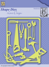 Billede: skære/prægeskabelon værktøjsramme med løse værktøjer, NS LENE DESIGN SHAPE DIE SDL040, førpris kr. 96,00, nupris