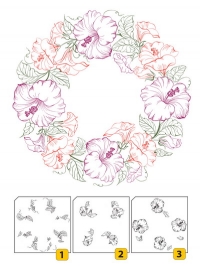 Billede: Nellie Snellen Stempel, Layered Stamps, Flower Wreath-1, LCS001, førpris kr. 90,00, nupris