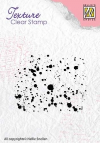 Billede: NELLIE SNELLEN TEXTURE CLEARSTAMPS “SPLATTERS” TXCS011, 50x40mm, førpris kr. 24,00, nupris