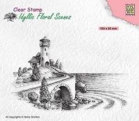 Billede: NS Clearstamp “Sea with lighthouse