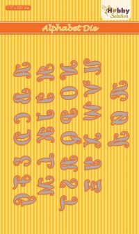 Billede: skæreskabelon alfabet, NS HOBBY SOLUTION DIES “Alphabet” HSDJ038, 117x101mm