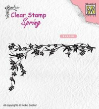Billede: NS CLEARSTAMP “Floral Corner-1″ SPCS007, 80x61mm, førpris kr. 18,- nupris