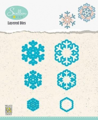 Billede: skæreskabelon snefnug, NS Layered Dies “Snowflakes