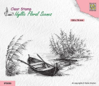 Billede: NS Clearstamp “Lake with rowingboat