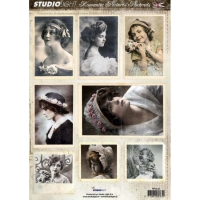 Billede: StudioLight Udstanset Vintage Ark, kvinder i alle aldre, RPSL33, førpris kr. 10,- nupris
