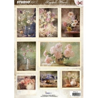 Billede: StudioLight Udstanset Ark blomster, RPSL45, førpris kr. 10,- nupris
