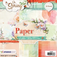Billede: STUDIO LIGHT PAPER PAD 15X15CM PPSS75 36 ARK, So Spring, førpris kr. 40,- nupris
