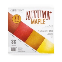 Billede: Craft Perfect – 6×6 Card Pack “Pearlescent Card Pack – Autumn Maple” 24 ark 9416E