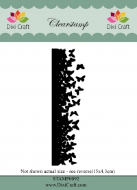 Billede: DIXI CRAFT CLEARSTAMP “Butterfly Border” STAMP0092, 15x4,3cm