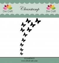 Billede: DIXI CRAFT CLEARSTAMP “Butterfly Burst” STAMP0095, 6,7x3,8cm, førpris kr. 28,- nupris