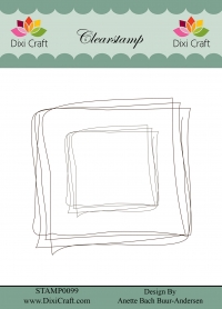 Billede: DIXI CRAFT CLEARSTAMP “Sketch – Square” STAMP0099, 8,7x8,6/5,1x5cm, førpris kr. 60,- nupris