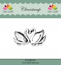 Billede: DIXI CRAFT CLEARSTAMP “Swans” STAMP0101, 5,9x3,3cm, førpris kr. 24,- nupris