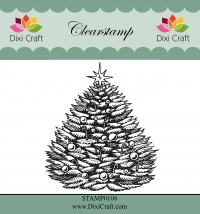 Billede: DIXI CRAFT CLEARSTAMP “Christmas Tree – 2” STAMP0108, 6x6,8cm, førpris kr. 32,- nupris