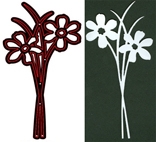 Billede: Crafts-Too Cut/Emb dies “CTDI7073?, 6,3x12,3cm, blomster