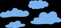 Billede: skæreskabelon Clouds, skyer med regndråber, B320, cheery lynn, førpris kr. 50,- nupris