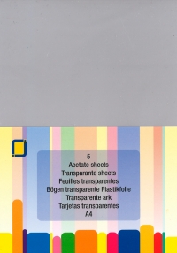 Billede: Plastfolie Klar A4 5 ark, Acetate sheets