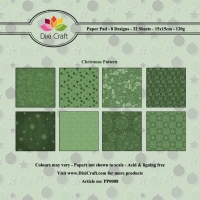 Billede: Dixi Craft Papirblok 120 gr 15x15cm 32 ark, PP0008, Christmas Pattern, førpris kr. 35,- nupris