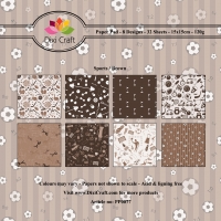 Billede: DIXI CRAFT PAPIRSBLOK 15X15CM “Sports Background - Brown