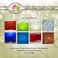 Billede: DIXI CRAFT PAPIRSBLOK 15X15CM “Snow Crystal Background” PP0086, førpris kr. 35,- nupris