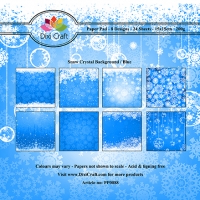 Billede: DIXI CRAFT PAPIRSBLOK 15X15CM “Snow Crystal Background / Blue” PP0088, førpris kr. 35,- nupris
