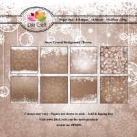 Billede: DIXI CRAFT PAPIRSBLOK 15X15CM “Snow Crystal Background / Brown” PP0090, førpris kr. 35,00, nupris