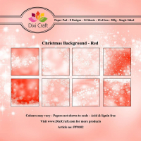 Billede: DIXI CRAFT PAPIRSBLOK 15X15CM “Christmas Background - Red” PP0102, førpris kr. 35,- nupris
