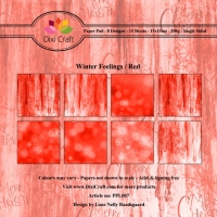 Billede: DIXI CRAFT PAPIRSBLOK 15X15CM “Winter Feelings – Red” PPL007, førpris kr. 35,- nupris