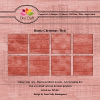 Billede: DIXI CRAFT PAPIRSBLOK 15X15CM “Rustic Christmas – Red” PPL011, førpris kr. 35,- nupris
