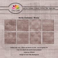 Billede: DIXI CRAFT PAPIRSBLOK 15X15CM “Rustic Christmas – Brown” PPL014, førpris kr. 35,00, nupris