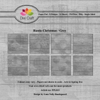 Billede: DIXI CRAFT PAPIRSBLOK 15X15CM “Rustic Christmas – Grey” PPL015, førpris kr. 35,- nupris