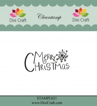 Billede: DIXI CRAFT CLEARSTAMP “Merry Christmas” STAMPL021, 5x2,6cm, førpris kr. 16,00, nupris