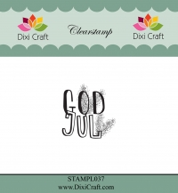 Billede: DIXI CRAFT CLEARSTAMP “God Jul” STAMPL037, 3,4x3,4cm, førpris kr. 12,00, nupris