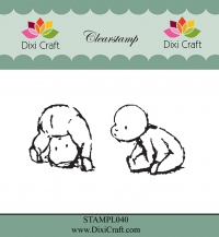 Billede: DIXI CRAFT CLEARSTAMP “Babies-1” STAMPL040, 3,3x3,4 & 3,7x3,6cm, førpris kr. 24,- nupris