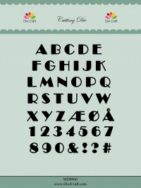 Billede: skæreskabelon alfabet og tal, Dixi Craft Dies “Alphabet 